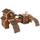Hamiledyi Natural Wooden Hamster Tunnel Playground MultiRoom Hideout Houses with Climbing Ladders and Bridges for Dwarf Hamster Mice Gerbil 185x87x6in