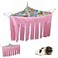 RIOUSSI Guinea Pig Hideout Hideaway Corner Fleece Toys Cage Accessories with Reversible Sides Pink Triangle
