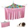 RIOUSSI Guinea Pig Hideout Hideaway Corner Fleece Toys Cage Accessories with Reversible Sides Pink Triangle