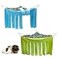 RIOUSSI Guinea Pig Hideout Hideaway Corner Fleece Toys Cage Accessories with Reversible Sides GreenBlue Triangle