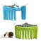RIOUSSI Guinea Pig Hideout Hideaway Corner Fleece Toys Cage Accessories with Reversible Sides GreenBlue Triangle