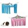 RIOUSSI Guinea Pig Hideout Hideaway Corner Fleece Toys Cage Accessories with Reversible Sides BluePink Triangle