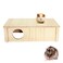 WEWAYKGJ Wood House Hideout 2Chamber Hamster Wooden MultiChamber Habitats Decor for Dwarf Chinchilla Mice Gerbils Mouse and Other Small Rodents