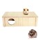 WEWAYKGJ Wood House Hideout 2Chamber Hamster Wooden MultiChamber Habitats Decor for Dwarf Chinchilla Mice Gerbils Mouse and Other Small Rodents