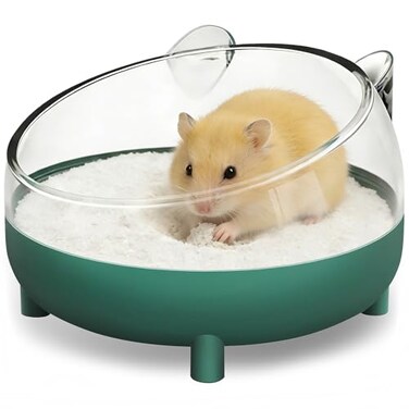 lazYYzal Hamster BathtubSmall Animals BathroomHamster Sand Bath ContainerHamsters Toilet for Dwarf HamstersGerbilsmiceor Small Animals Food Bowl