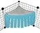 Pulse Brands Corner Fleece Forest Hideout for Guinea Pigs Ferrets Chinchillas Hedgehogs Dwarf Rabbits and Other Small Pets Accessories and Toys BlueGray