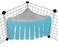 Pulse Brands Corner Fleece Forest Hideout for Guinea Pigs Ferrets Chinchillas Hedgehogs Dwarf Rabbits and Other Small Pets Accessories and Toys BlueGray