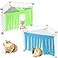 Shappy 2 Pcs Guinea Pig Hideout Hideaway Corner Fleece Toys Cage Accessories Cute Ferret Hammock for Ferrets Chinchillas Hedgehogs Small PetsGrey with Blue Grey with Green Patternless