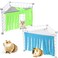 Shappy 2 Pcs Guinea Pig Hideout Hideaway Corner Fleece Toys Cage Accessories Cute Ferret Hammock for Ferrets Chinchillas Hedgehogs Small PetsGrey with Blue Grey with Green Patternless