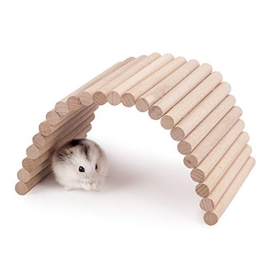 Niteangel Hamster Climbing Ladder Wooden Suspension Bridge for Guinea Pigs Rats Hedgehog Gerbils Mouse Sugar Glider and Other Small Animals Small