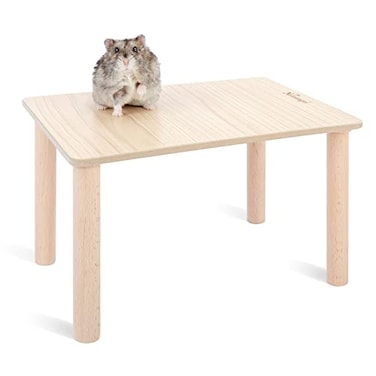 Niteangel Hamster Play Wooden Platform for Dwarf Syrian Hamsters Gerbils Mice Degus or Other Small Pets 102 L x 7 W 59 Height Burlywood