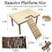 Niwaes Hamster Platform with Ladder Wooden Syrian Hamsters Standing Platforms with Legs Set Wood Gerbils Climbing Bridge Toy Mouse Cage Accessories