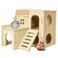 Uncle Yang Tiny Hamster Maze Wood House with Slide House Hamster Hideout Cage Accessories for Dwarf Gerbils and Mouse Mice Rat Other Small AnimalsOnly Suitable for Hamsters