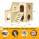 Uncle Yang Tiny Hamster Maze Wood House with Slide House Hamster Hideout Cage Accessories for Dwarf Gerbils and Mouse Mice Rat Other Small AnimalsOnly Suitable for Hamsters