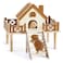Jevnd Wooden Hamster Platform and Dwarf Hamster House Hamster Cage Platform With Climbing Ladder Cute Syrian Hamster Hideout Hamster Cage Accessories Platform for Putting Food Bowl Hamster Gerbil Cast