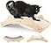 Pecute DoubleSided Sisal Cat Scratcher Cat Scratchers for Indoor Cats with Natural Sisal Carpet Cloth Durable Solid Wooden Structure Scratch Pad 165 x 108in