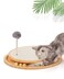 LMUGOOS Cat Scratcher Cat Natural Sisal Scratching Pad Kitten Interactive Toy with Ball Track Spring Ball for Chasing Hunting Mental Physical Exercise Puzzle