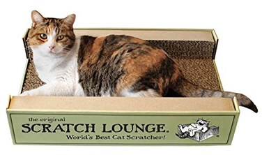 Scratch Lounge The Original XL Worlds Best Cat Scratcher Includes Catnip