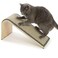 SmartyKat Sisal Angle Ramp Cat Scratcher Natural Woven Sisal Surface Stable Wooden Structure with Organic Catnip