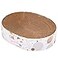 SMARTBEAN Oval Sturdy Cat Scratching Cardboard Pad Breathable Cat Scratch Pad Cat Scratching Cardboard for Indoor Cats Furniture Protecter