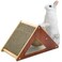 Fhiny Rabbit Scratch Ball Natural Sisal Rope Claws Scratching Corrugated Board for Indoor Kittens Scratch Pawller Rotating Ball Interactive Toys for Bunny Kitten and Other Small Pets