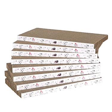 Catinarla 8 Packs in 1 Cat Scratch Pad Cat Scratcher CardboardReversibleDurable Recyclable Cardboard Premium Scratch Suitable for Cats to Rest Grind Claws and Play