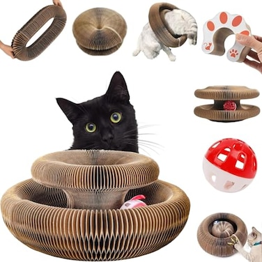 Kcyuowq Kitty Curlz Kitty Curlz Cat Toy Magic Organ Cat Scratching Board Snufflepaw Accordion for Cats Interactive Scratch Pad Recyclable Cat Scratcher