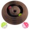 KONOATOR Magic Organ Cat Scratcher Toy with 2 Bell Balls Interactive Transformable Cat Scratching Board Foldable Corrugated Cardboard Track Toy for Indoor Cats Kittens