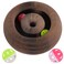 KONOATOR Magic Organ Cat Scratcher Toy with 2 Bell Balls Interactive Transformable Cat Scratching Board Foldable Corrugated Cardboard Track Toy for Indoor Cats Kittens