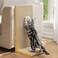 Conlun Cardboard Cat Scratcher 23 LShaped Scratch Pad Vertical WallLeaning Scratching Board to Protect Furniture for Indoor CatsWood Grain Large