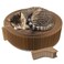 HivaolJoy Cat Bed Scratcher Lounge Cardboard Collapsible Pet Scratching Pad Round Cat Scratch Nest for Indoor Big Large Kitty Kitten