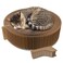 HivaolJoy Cat Bed Scratcher Lounge Cardboard Collapsible Pet Scratching Pad Round Cat Scratch Nest for Indoor Big Large Kitty Kitten