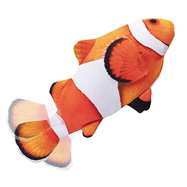 Tocirelo Cat Toy Flopping Fish Interactive Cat Toy for Indoor Bored Cats Automatic Moving Floppy Fish Dog Toy 11 Realistic Electric Kitten Kicker Exercise Stuff with Catnip SilverVine