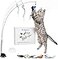 Whiskertons Interactive Bird Simulation Cat Toy Set Interactive Cat Toys for Indoor Cats Cat Feather Toy SelfHolding Suction Base 5 Replacement Birds Feathers Bells Realistic Bird Impression
