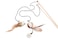 LukPaw Cat Teaser Cat Kitten Toys Set Natural Sisal Wand Teasers with Mouse Bell Feather Elastic String and Sturdy Wood Rod