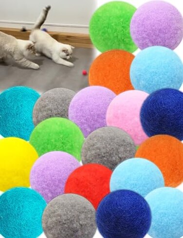 HEUHAI 40Pack Cat Balls Fun Interactive Toys for Indoor Cats Kittens Playtime