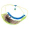 PETMAKER Interactive Cat Toy Rocking Activity Mat Swing Playing Station with Sisal Scratching Area Hanging Toy Rolling Ball for Cats and Kittens