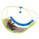 PETMAKER Interactive Cat Toy Rocking Activity Mat Swing Playing Station with Sisal Scratching Area Hanging Toy Rolling Ball for Cats and Kittens