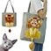YOOLEETC LionShaped Show Head Pet Canvas Shoulder Bag Outcrop Shoulder Bag Dark GreyLarge