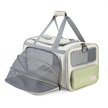 Pawaii Cat Carrier with ID Tag TSA Airline Approved Soft Sided Collapsible Pet Travel Carrier Portable Comfortable Convenient Foldable Cat Travel Bag