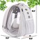 halinfer Front Expandable Cat Backpack Fit up to 20 lbs Space Capsule Bubble Window Pet Carrier Backpack for Large Fat Cat and Small Puppy