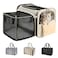 MIDOG Cat Carrier Soft for Small to MediumSized CatsUp to 15 Lbs TSA Airline Approved Soft Sided Pet CarrierCollapsible Travel Cat BagBeige