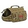 ONETIGRIS Dog Backpack for Medium Large Dogs Nylon Backpack for Dogs Tactical Pet Backpack with Side Pockets for Hiking Walking Training Running Brown Medium