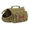 ONETIGRIS Dog Backpack for Medium Large Dogs Nylon Backpack for Dogs Tactical Pet Backpack with Side Pockets for Hiking Walking Training Running Brown Medium