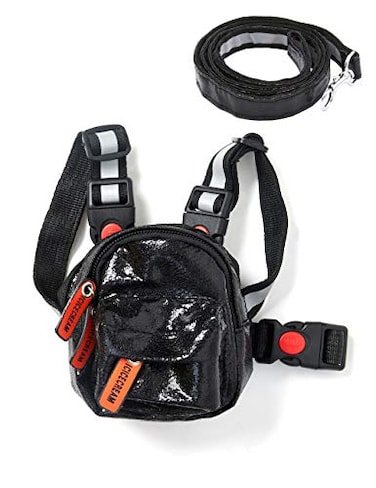 icicecream Dog Backpack Harness with Leash Backpack for Dogs Adjustable Dog Pack Reflective Strips Night Safe Outdoor Travel Hiking Walking Harness Backpack for Small Medium Dogs