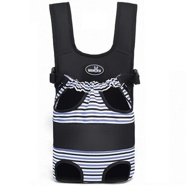 Wakytu Dog Front Carrier Backpacks for Small Dogs Legs Out Pet Carrier Sling Backpack with Adjustable Padded Ventilated Shoulder Straps EasyFit for Traveling Hiking CampingMedium