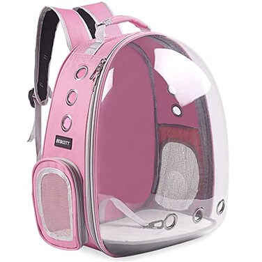 BEIKOTT Cat Backpack Carrier Pet Backpack Breathable Cat Dog Space Capsule Backpack AirlineApproved for Small Cats Dogs Birds Bunny Travel Hiking