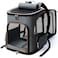 Lekereise Cat Backpack Expandable Pet Carrier Backpack for Small Cats and Dogs AirlineApproved Foldable Dog Carrier Backpack with Inner Safety Leash Grey