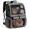 Lekebobor Double Cat Backpack Carrier for 2 Cats DoubleCompartment Pet Carrier Backpack for Two Small Cat or One Medium Cat Cats Carrier Backpack Dog Carrier Backpack Fits Up to 24 LbsGrey
