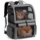 Lekebobor Double Cat Backpack Carrier for 2 Cats DoubleCompartment Pet Carrier Backpack for Two Small Cat or One Medium Cat Cats Carrier Backpack Dog Carrier Backpack Fits Up to 24 LbsGrey